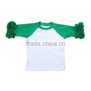 Blank Baby T-shirts Baby Girls Top Design Baseball Tee Wholesale Girls Fall Clothing thumbnail-4