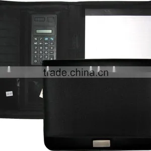 MICROFIBRE ZIPPER PORTFOLIO WITH CALCULATOR thumbnail-1