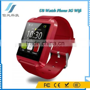 Smart IOS Android U8 Watch Phone 3G Wifi for Samsung for IPhone for HTC Red thumbnail-5