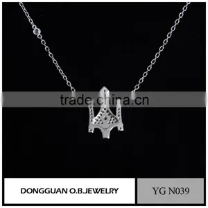 Handmade Jewelry Necklace Crow Pendant With White Gold Wholesale thumbnail-2