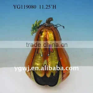 Scary Halloween Light up Metal Pumpkin thumbnail-1