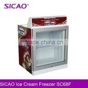 ICE CREAM DISPLAY FREEZER With Curved Glass Door ,CHEST SHOWCASE thumbnail-1
