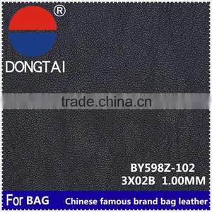 1.0mm New Synthetic Bag Leather/ Wholesale 2015 High Quality pu Leather Fabric/With 20 Years Expenience Black Leather thumbnail-2