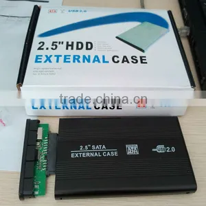 2.5" USB2.0 SATA Portable Hdd Case for HDD With Carry Protection Bag- Silver and Black thumbnail-1