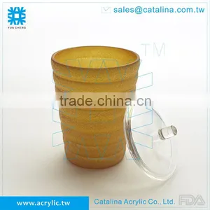 Gold Brass Acrylic Water Tumbler, Barware Mugs, Drinkware Cups thumbnail-4