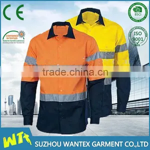 High Quality Working Shirt Print Shirt Reflective Cotton Long Sleeves Men t Shirt Latest Shirt Designs Shirt thumbnail-1