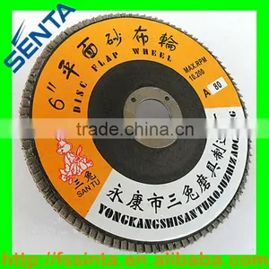T27 6" 150x22mm Abrasive Cloth Flap Discs thumbnail-1