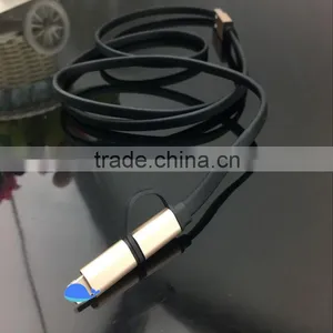 Colorful Micro Braided Usb Cable 2 in 1 Usb Cable for Iphone 6 Cable Charger thumbnail-5