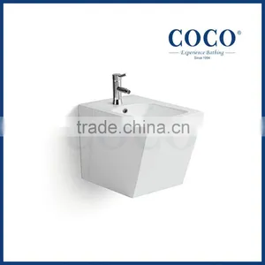 Sanitary Ware Ceramic Famale Wall Hung Toilet Bidet thumbnail-1