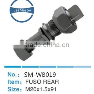 High Strenth Alloy Wheel Bolt With Nut M20*1.5*91 for Trucks and Autos thumbnail-1