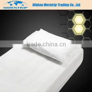 Hotel Supplies White Customized Size Disposable Protective Nonwoven Spunlace Bedsheet Bed Sheet thumbnail-6
