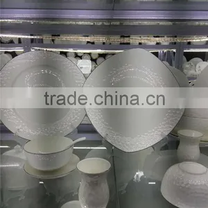 6 People Luxury Silver 45% Bone China Dinner Set thumbnail-2