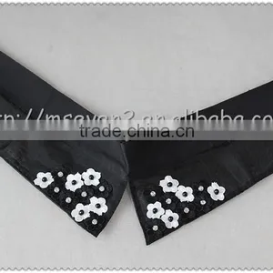 Customized Angle Shaped Beaded Necklace, Black Collar With Flower Beaded for T-shirt thumbnail-5