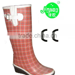 Knee Women Fancy Rubber Rain Boots for Women Size thumbnail-1
