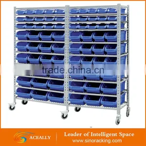 Chinese Supplier Rivet Mobile Rack With Wheels Bin Storage Cabinet thumbnail-2