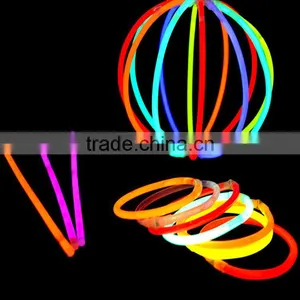 8 Inch ECO Glow in the Dark Party Favor Plastic Glow Bracelet thumbnail-6