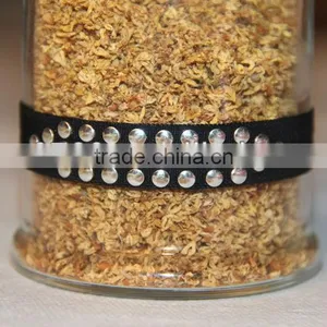 Three Pack Assorted With Rhinestone Elastic Knotted Hair Ties /Gold Foil Dots FOE Ribbon 5/8" Hair Ties Polka Dots thumbnail-1