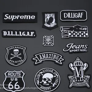 China Manufacture Factory Customize Woven Embroidery Emblem Badge thumbnail-1