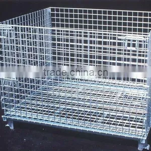 Warehouse Folding Wire Container,storage Cage thumbnail-4