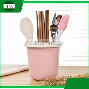 Multipurpose Eco Plastic Round Table Fork Knife Spoon Chopsticks Tableware Storage Case Bin Container Box thumbnail-4