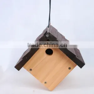 FSCHandmade Eco-friendly Small Wood Wren Traditional Hanging Bird House thumbnail-2