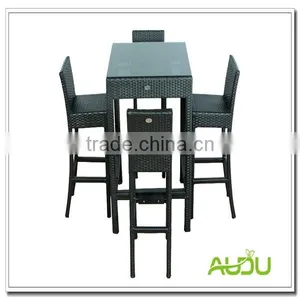 Audu Garden Bar Set/Garden 5 Pieces Wicker Bar Set thumbnail-1