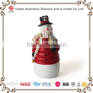 Polyresin Cute Snowman Customized Christmas Glass Snow Water Ball Decoration Resin Unique Shape Snowman Snow Globe thumbnail-5