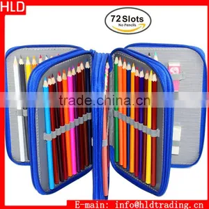 Factory Wholesale Anti Compression Zippered 72 Slots Colored Pencil Pouch thumbnail-1
