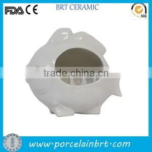 Fish Shaped Ceramic Windproof Table Ashtray thumbnail-1