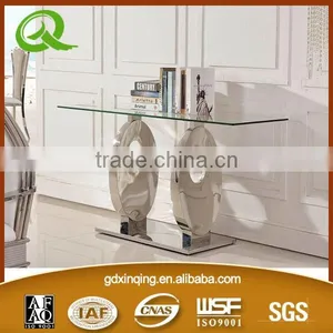 F346 Classic Cheap Glass Top Console Table thumbnail-2