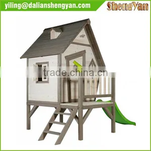 Kids Cubby House , Wood Children Playhouse thumbnail-2