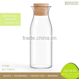 OEM ODM Hand Made Mini Glass Milk Bottles 100ml thumbnail-3