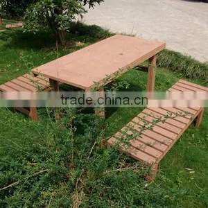 Wood Plastic Composite Outdoor Garden Funiture/Table and Bench thumbnail-1