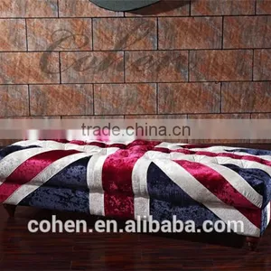 2016 Hot Sell High Quality Europe Vintage Style Living Room Chesterfeild UK Flag Fabric Sofa thumbnail-2