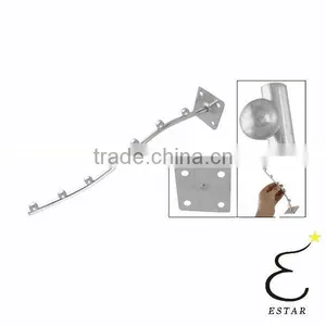 Non Slip Pegboard Curved Clothing Metal Grid Hooks thumbnail-1