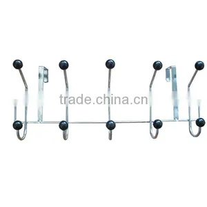 Over the Door 5 Hook Organizer Rack (Black) thumbnail-1
