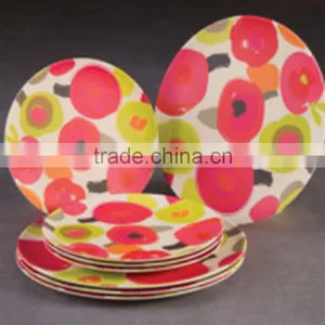 Colorful Decal Design Burst Sells Bamboo Fiber Dinnerware Sets thumbnail-1