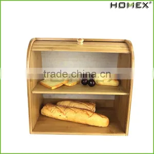 Bamboo Food Storage Box/ Bread Box Homex-BSCI thumbnail-1