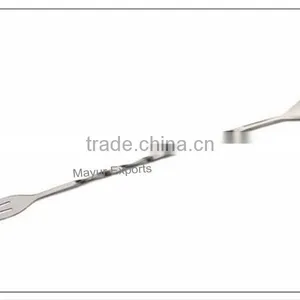 Stainless Steel Bar Spoon With Fork thumbnail-1