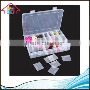 NBRSC 24 Compartment Adjustable Clear Plastic Storage Box Jewelry Tool Container thumbnail-4