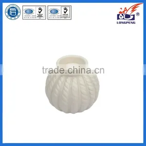 Eco-Friendly Elegant White Knitted Decorative Ball Candle Holders,Ceramic Tealight Candle Holders thumbnail-1