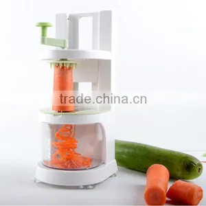 Tri-blade Plastic Spiral Vegetable Slicer Cutter and Peeler thumbnail-1