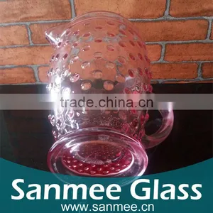 Imported Russian Vodka Colored Dot Water Jug With Handle thumbnail-2