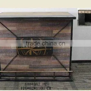 New Solid Wood Vintage Cafe Western Restaurant Table and Chairs Combination Display Rack thumbnail-3
