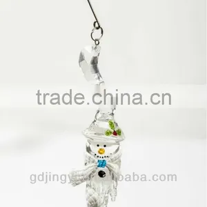 Acrylic Snowman Head Icicle Xmas Hanging Decorations thumbnail-4