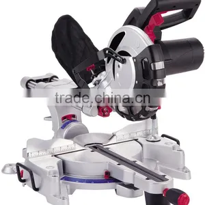 255mm 10" 2000W Wood Cutting Electric Single Bevel Slide Mitre Saw Big Cutting 340mm With Twin Laser GW8014H thumbnail-1