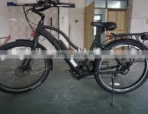 26 Inch Brushless Hub Electric Bicycle Lithium Battery Powered Electric Beach Cruiser Bike for Lady thumbnail-5