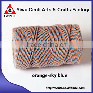 Quality Orange and Sky Blue Coloured Original Cotton Bakers Twine Double Colour Bakers Twine thumbnail-1