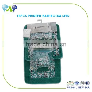 18PCS PRINTED Bathroom Set thumbnail-1
