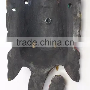 Hand Crafted Wooden Mask of Hindu Lord Ganesh Wall Hanging Made In Nepal thumbnail-4